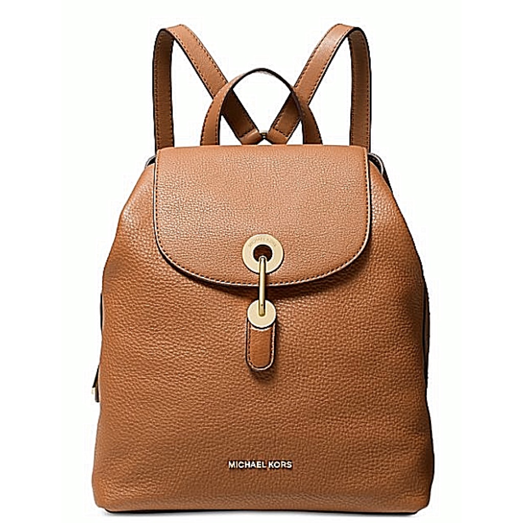 Nwt Michael Kors Raven Leather Backpack Acorn/Gold Original Packaging